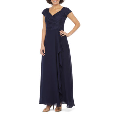 J Taylor Short Sleeve Evening Gown